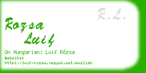 rozsa luif business card